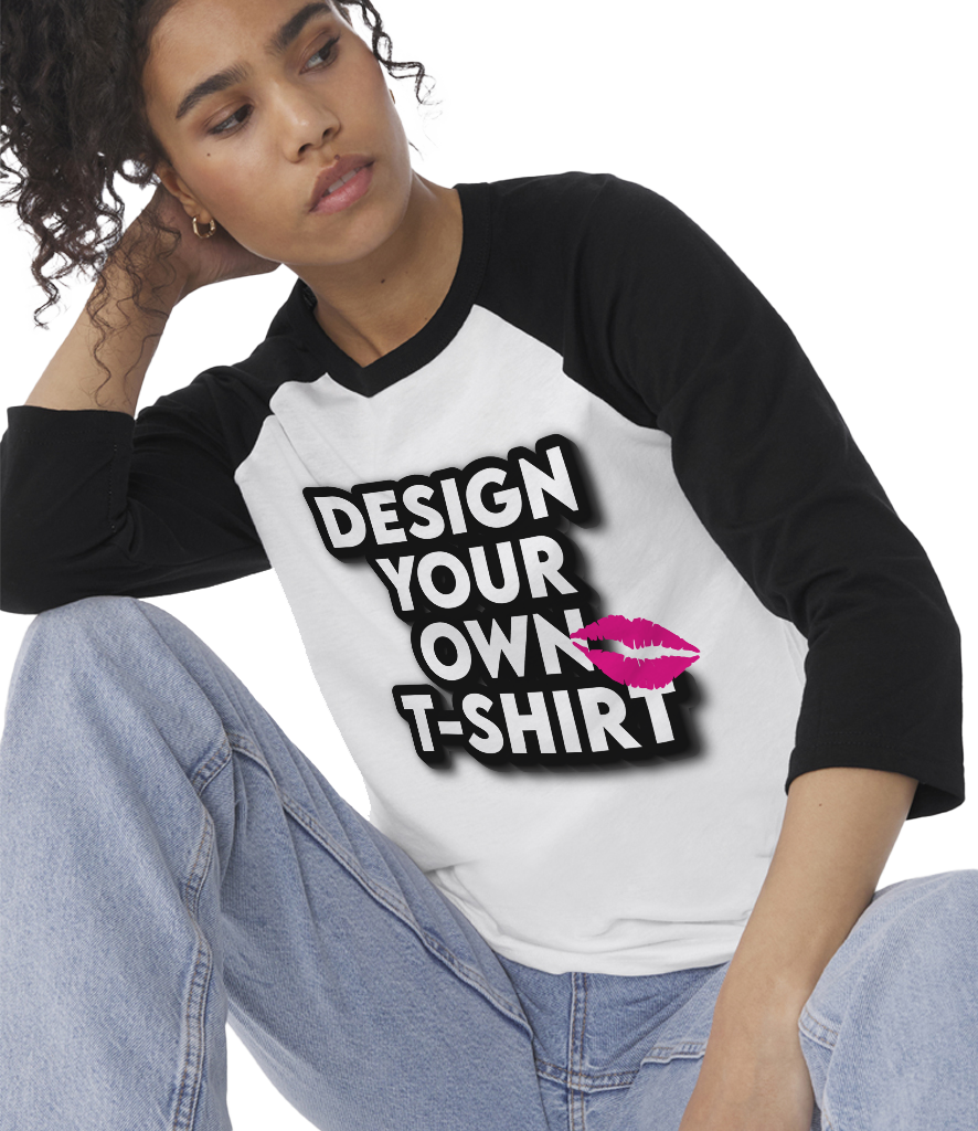 Unisex 3/4 sleeve baseball t-shirt