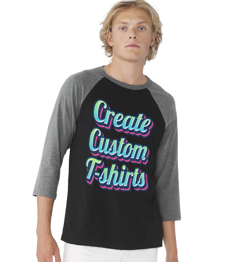 Unisex 3/4 sleeve baseball t-shirt